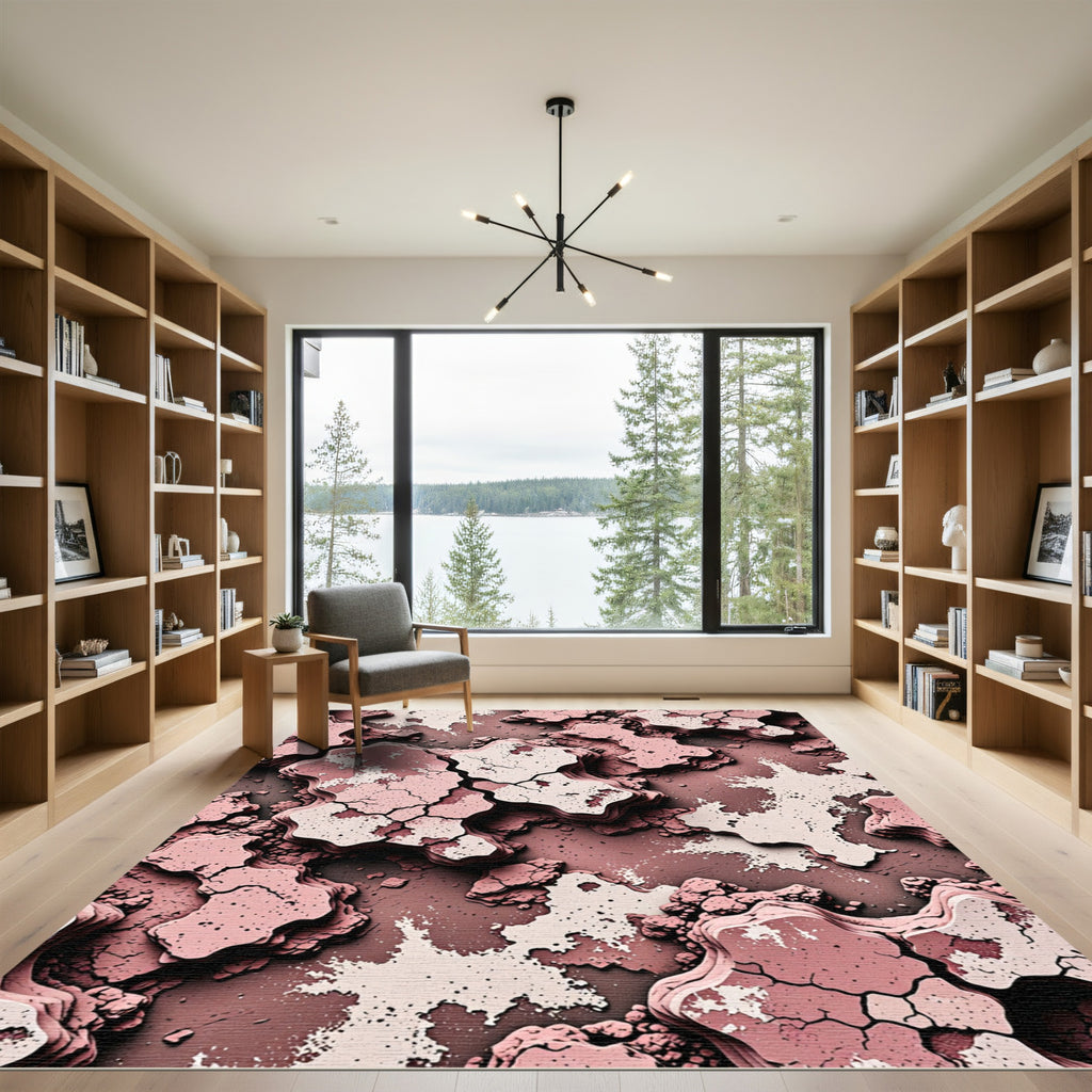 Rose Clay Cracked Earth Layers Rug