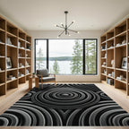 Monochromatic Circular Ripple Geometric Rug