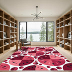 Abstract Red Pink Watermelon Slices Rug