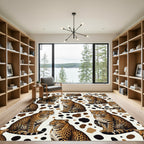 Leopard Spots Animal Spots Composed Rug