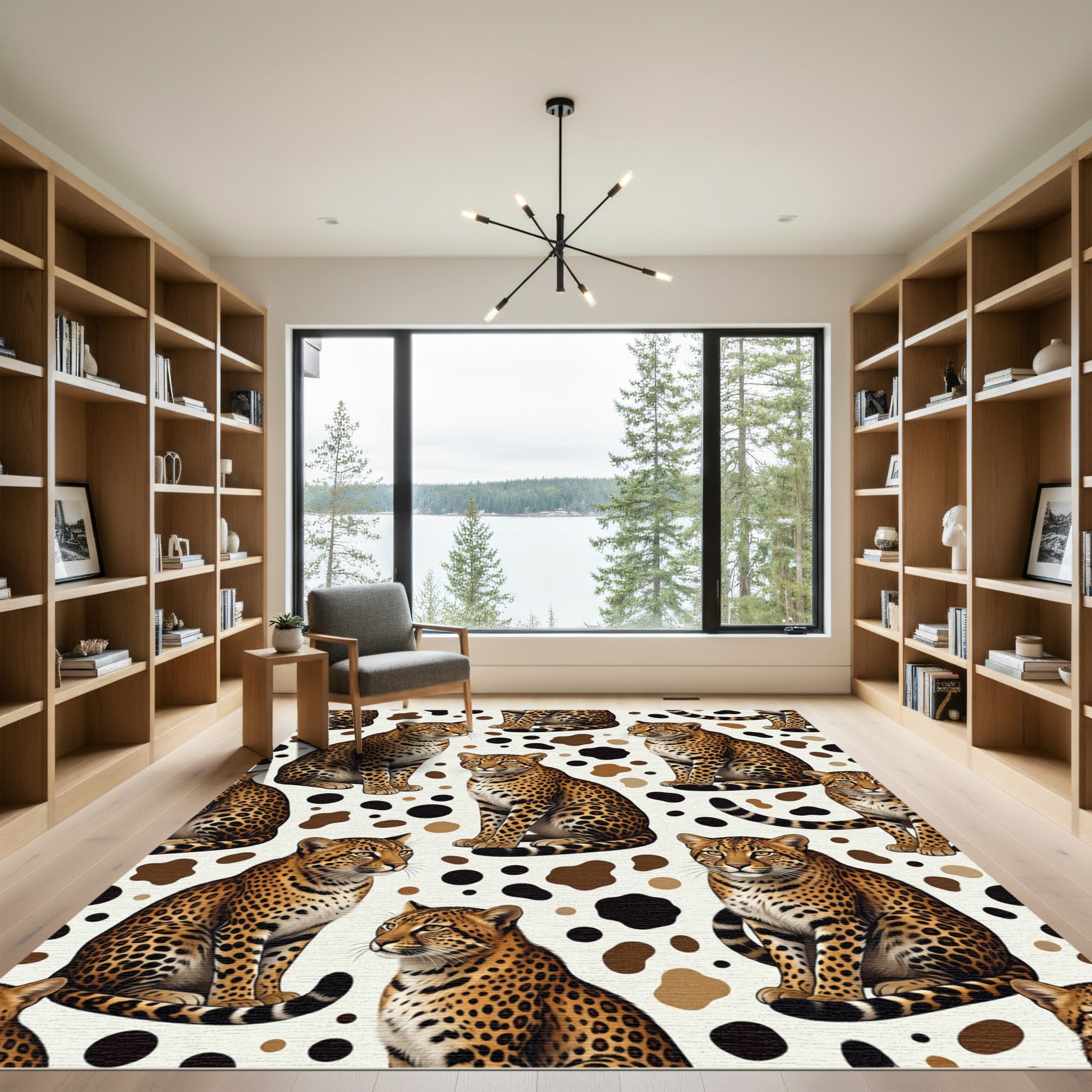Leopard Spots Animal Spots Composed Rug