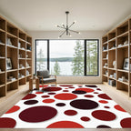 Cherry Red Dot Explosion Rug