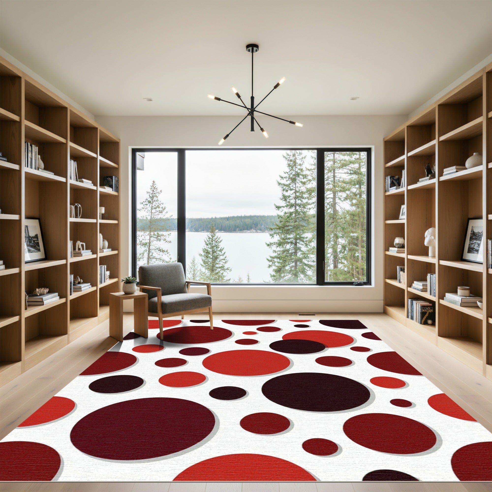 Cherry Red Dot Explosion Rug