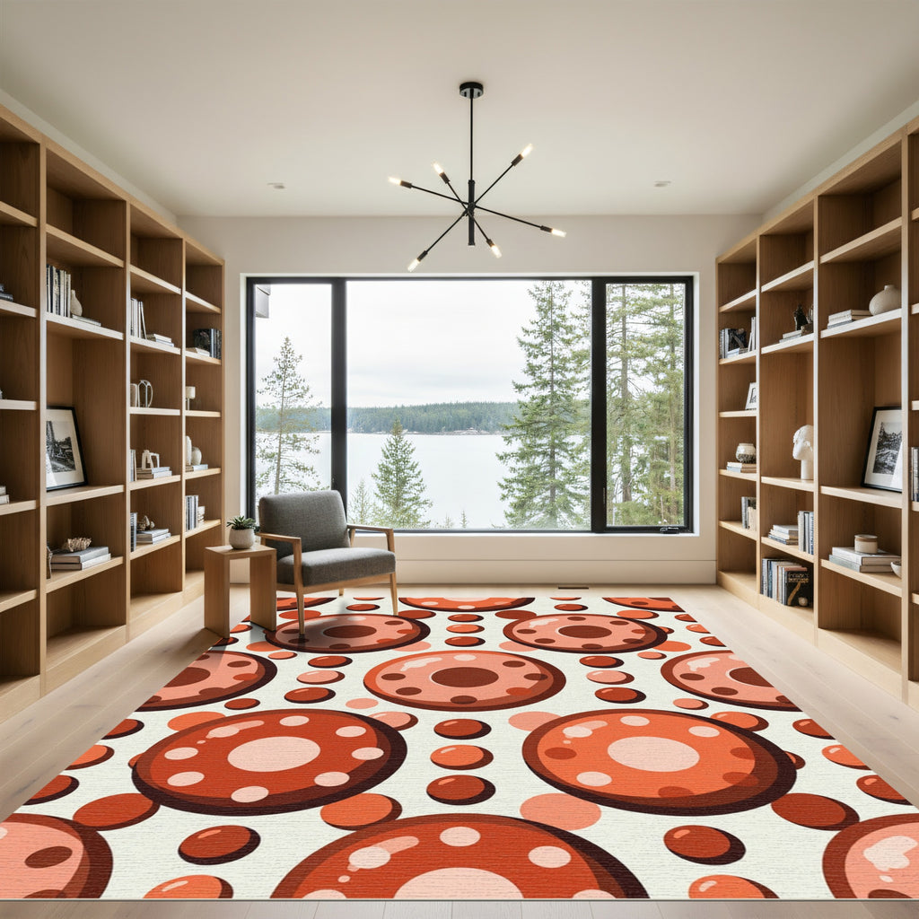 Terracotta Circles Garland Rug