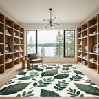 Verdant Leaf Cluster Pattern Rug