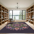 Ornate Floral Mandala with Daisy Blossom Rug