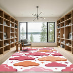 Pink Orange Cloud Sprinkle Array Rug
