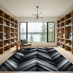Monochromatic Chevron Layered Chevron Rug