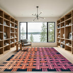 Warm Sunset Woven Stripe Rug