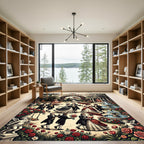 Regal Garden Romance Vintage Ball Scene Rug