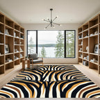 Bold Zebra Stripe Accent Rug