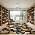 Earthy River Rock Stone Texture Rug