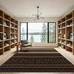 Earthy Braided Stripes Texture Rug