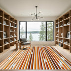 Gradient Pencils Abstract Vertical Arrangement Rug