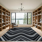 Monochromatic Layered Chevron Wave Rug