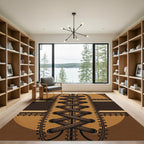Vintage Brown Laced Football Texture Rug