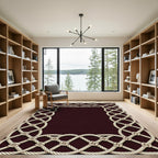Nautical Rope Lattice Border Design Rug