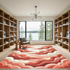 Crimson Clouds Aerial Dreamscape Rug