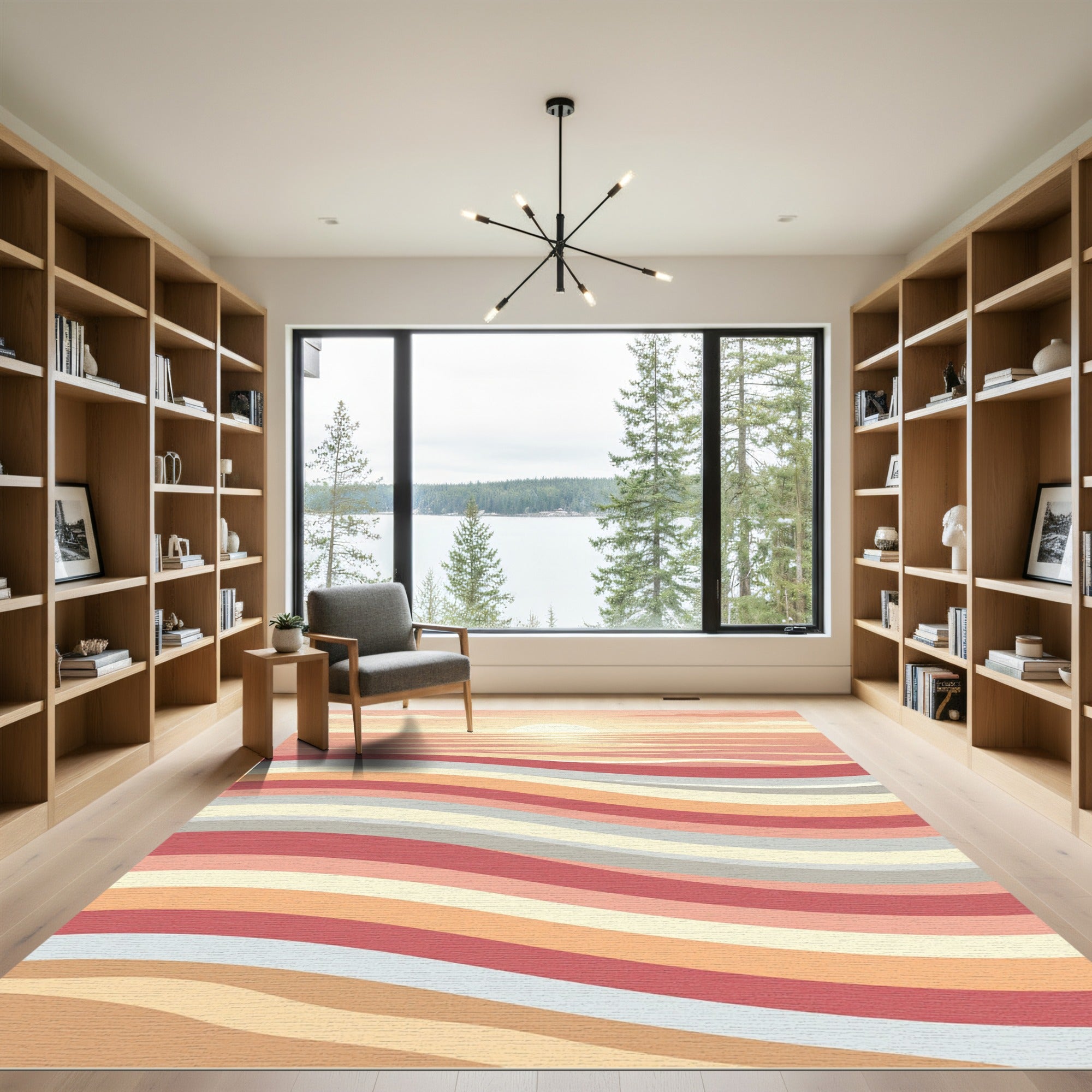 Sunset Serene Wave Colorblock Rug