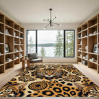 Golden Feline Spots Medallion Rug
