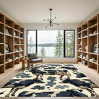 Black and White Farmhouse Cow Rug