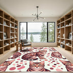 Playful Bengal Cats with Polka Dots Rug