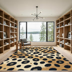 Golden Brown Spotted Animal Hide Rug