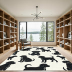 Charming Black Labrador Puppy Surface Rug