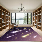 Celestial Shooting Star Night Sky Rug