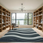 Monochromatic Wave Abstract Ripples Rug