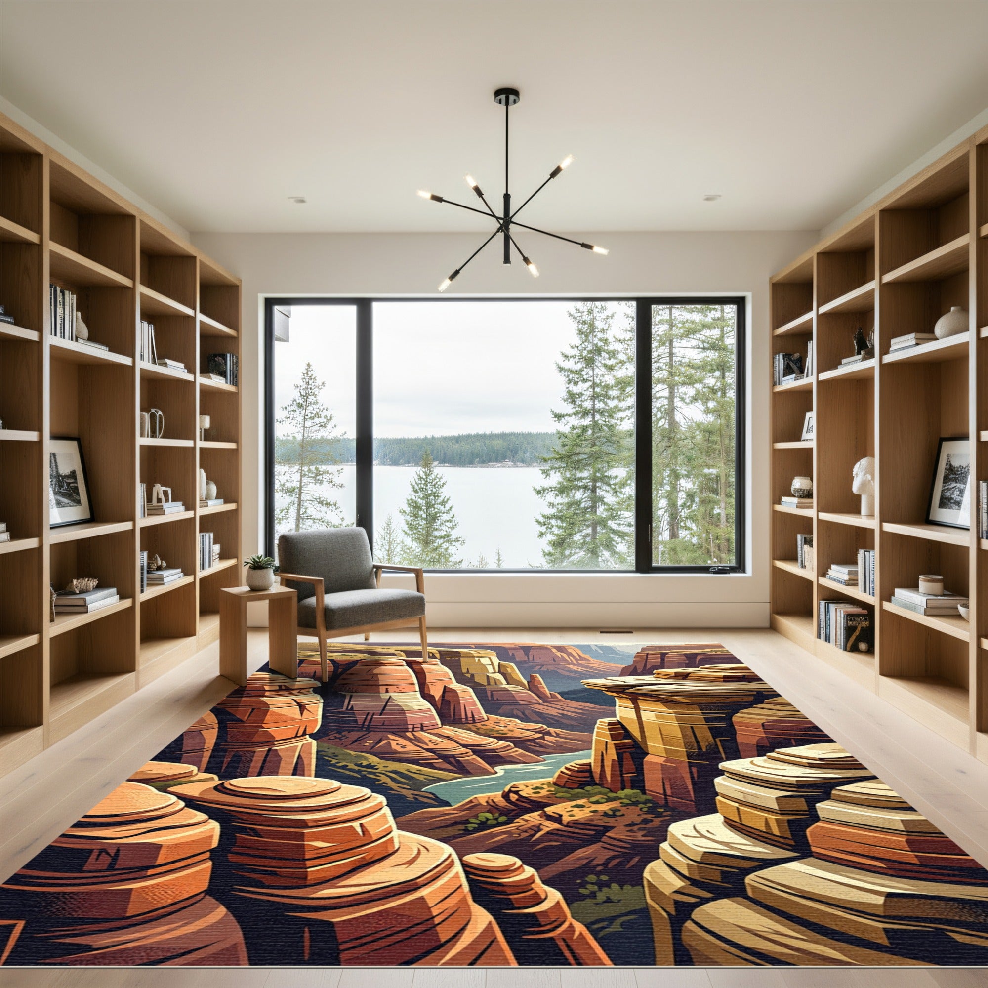 Grand Canyon Terracotta Layered Landscape Rug