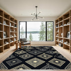 Celestial Diamond Constellation Black Rug