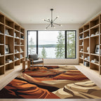 Earthy Terracotta Canyon Swirls Rug