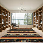 Earthy Southwest Geometric Diamond Stripe Rug