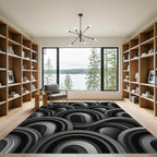 Monochromatic Arch Waves Rug