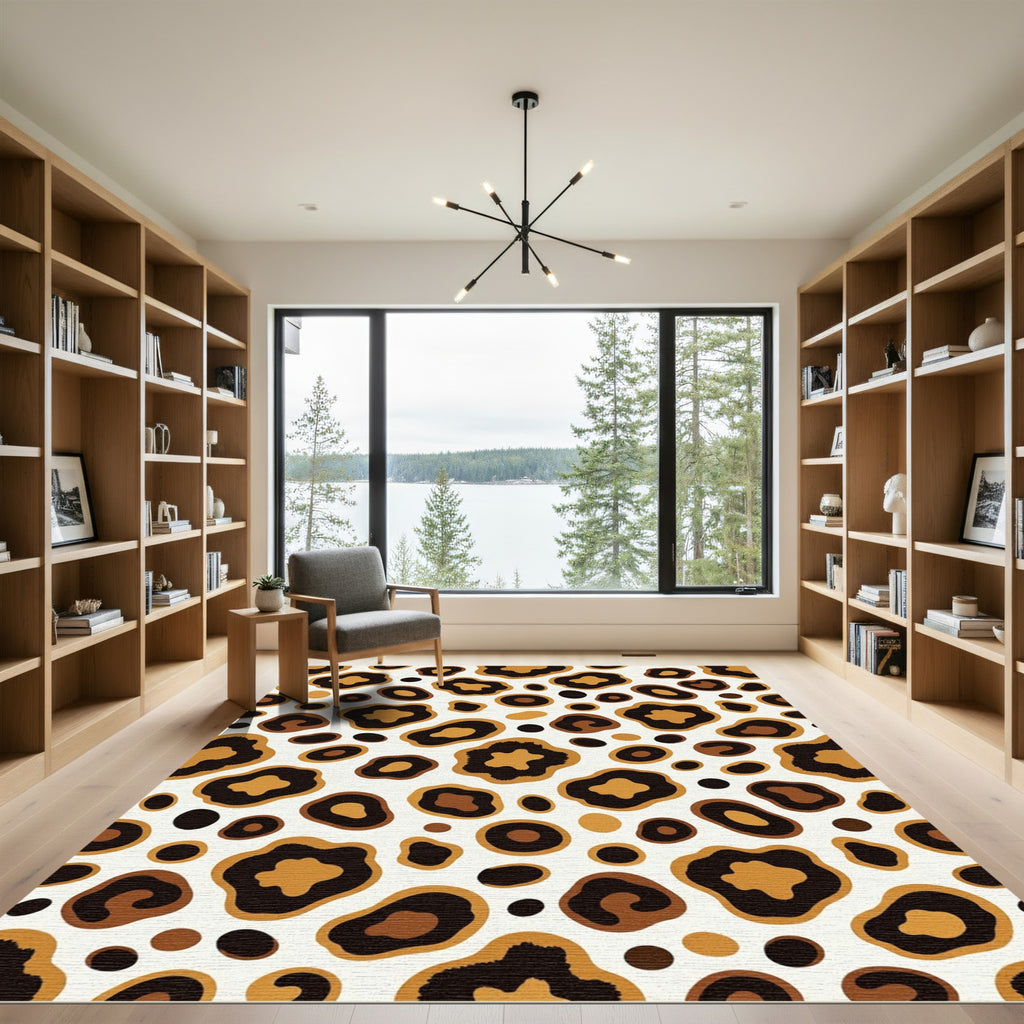 Chic Organic Leopard Spot Animal Earth Rug