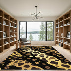 Golden Giraffe Coffee Bean Swirl Rug
