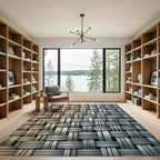 Metallic Gold and Silver Interwoven Mesh Rug