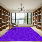Amethyst Flowing Curlicue Abstract Rug