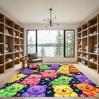 Colorful Gummy Bear Celebration Confetti Illustration Rug