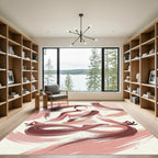 Ethereal Dusty Rose Zen Yoga Swirl Rug