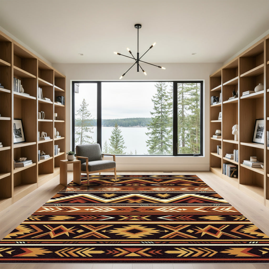 Earth Tone Navajo Stripes Rug
