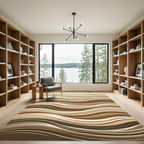 Undulating Stripes in Earthy Hues Rug