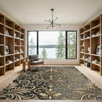 Antique Gold Leaf Scrollwork Rug