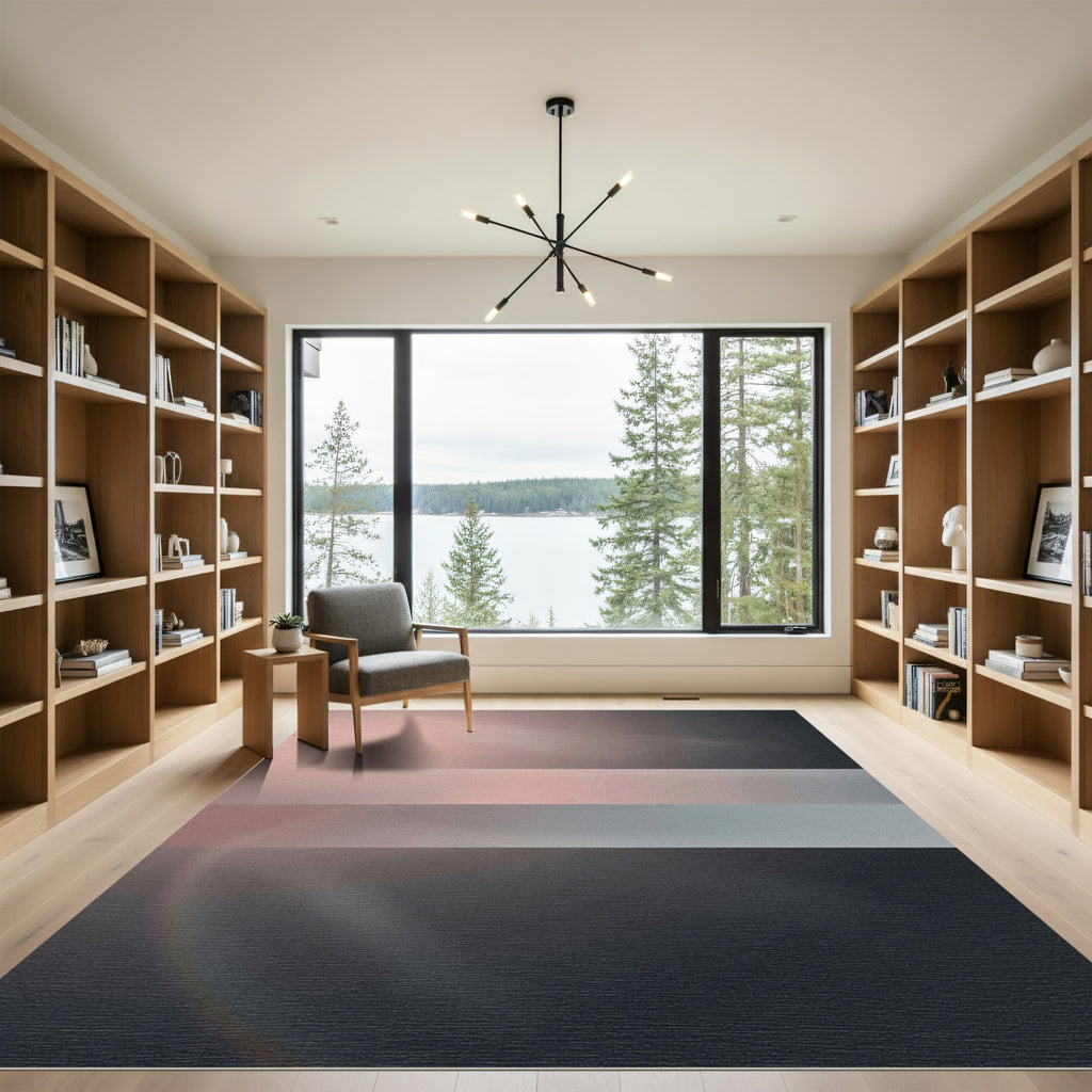 Soft Gradient Ombr Stripes Rug