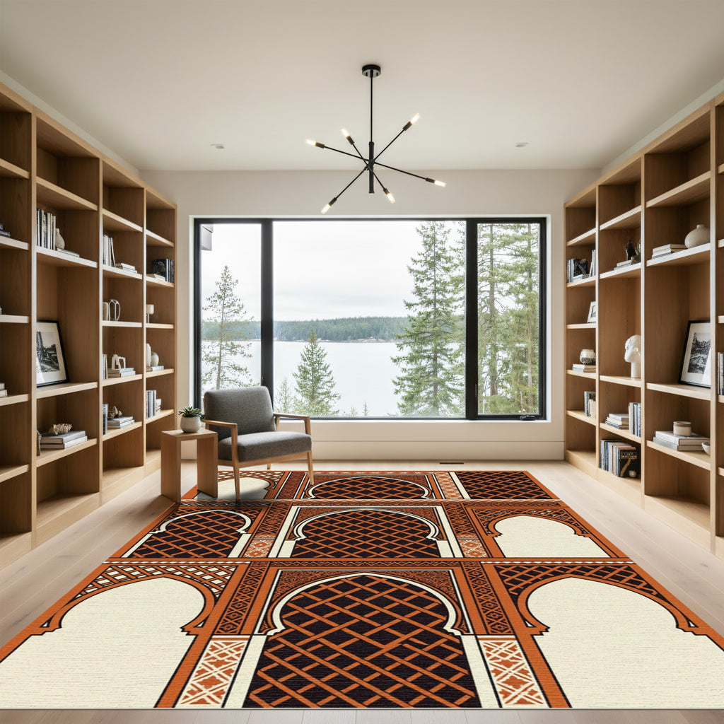 Terracotta Arch Lattice Gateways Rug