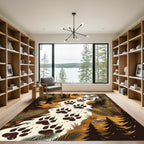 Bear Track Woodland Forest Path Rug