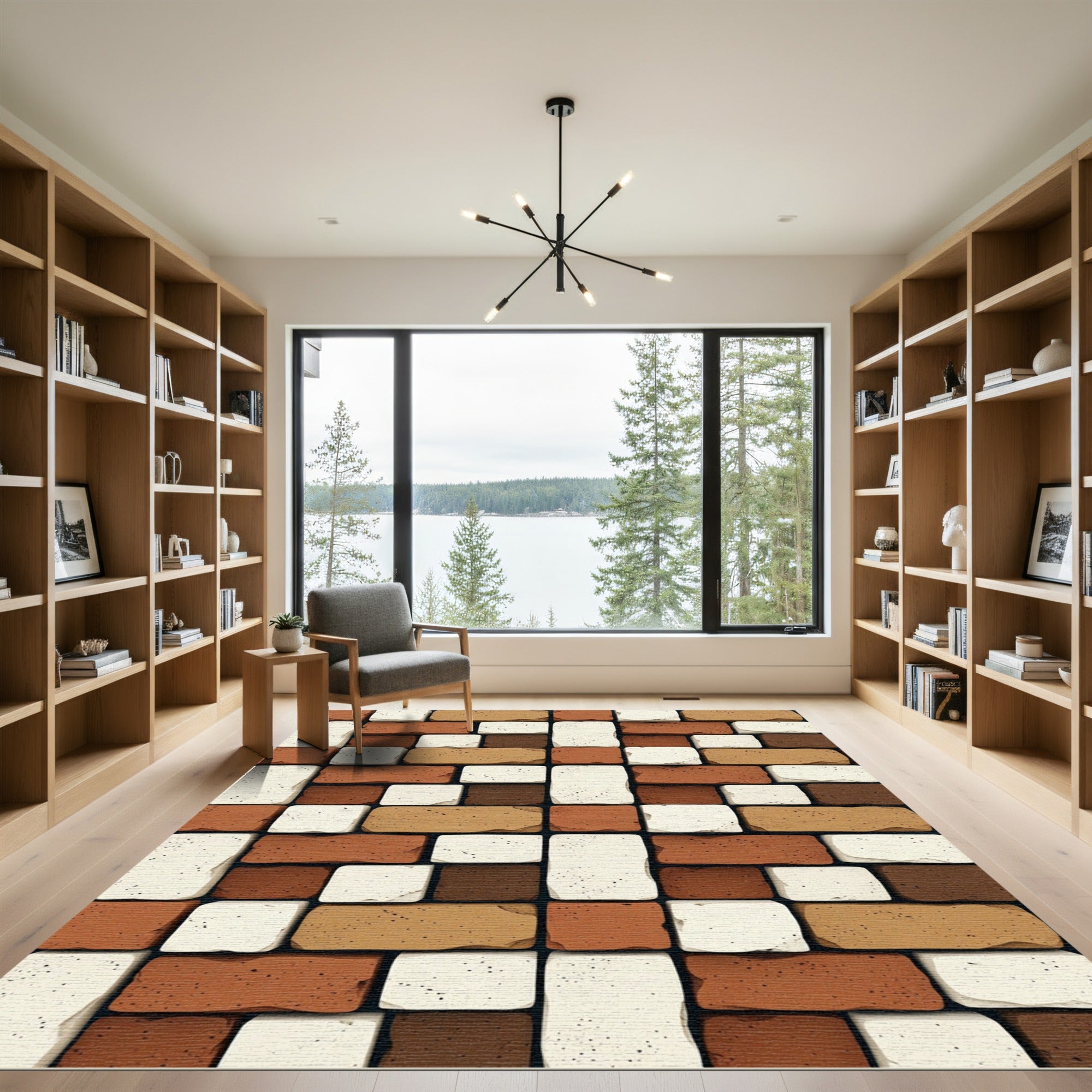 Textured Brick Wall Tonal Variety Rug