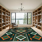 Geometric Southwest Diamond Earth Tone Rug