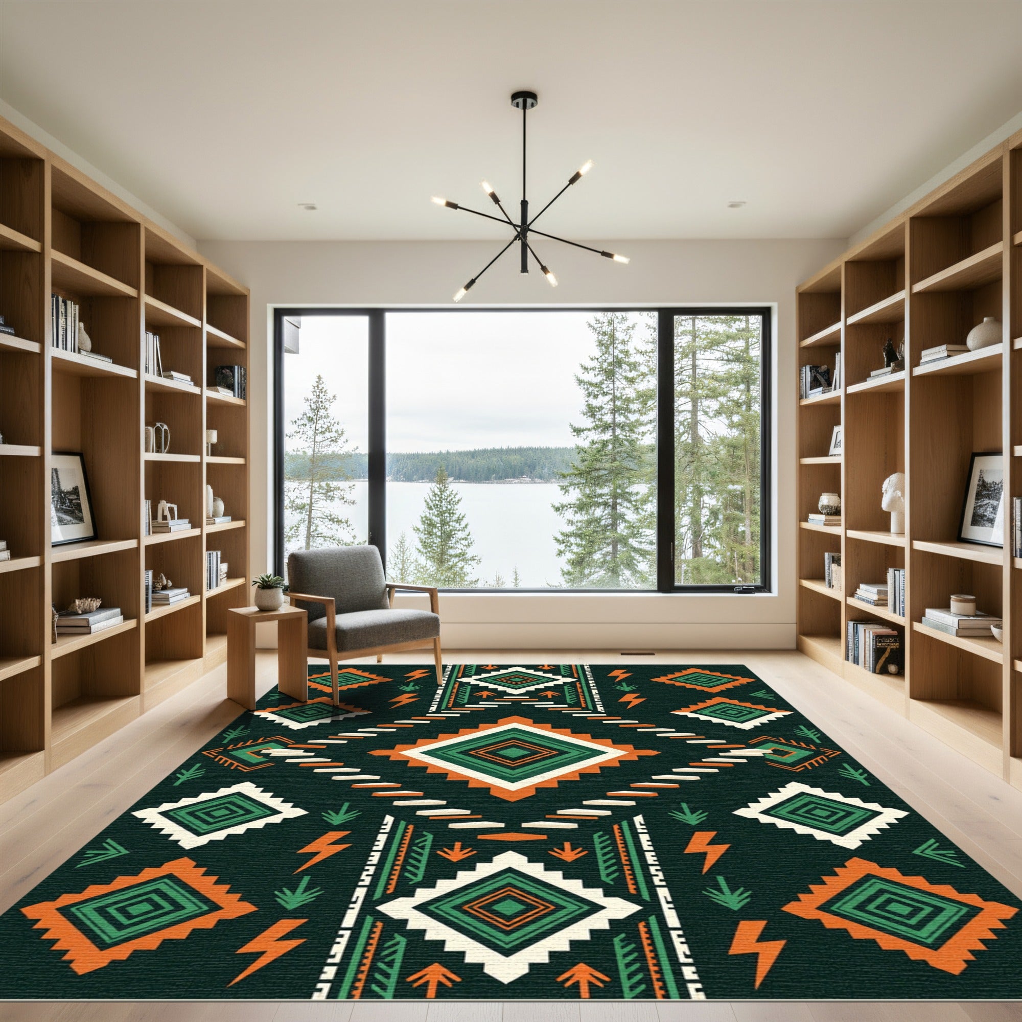 Geometric Southwest Diamond Earth Tone Rug